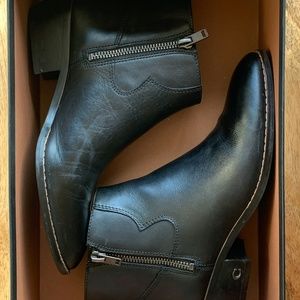 Coach Black Leather Booties